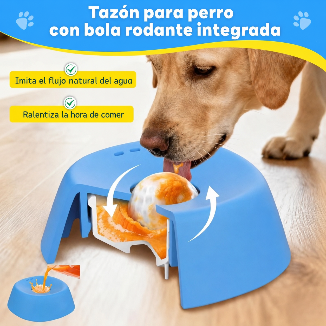 Comedero Interactivo Lick & Roll para Perros
