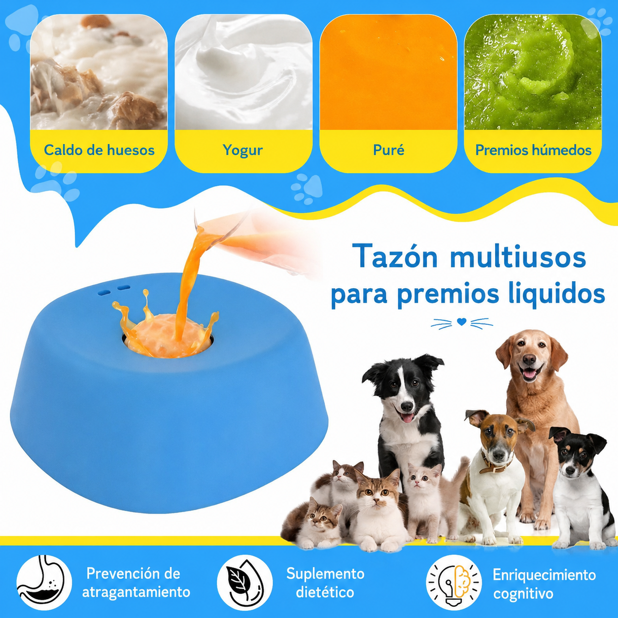 Comedero Interactivo Lick & Roll para Perros